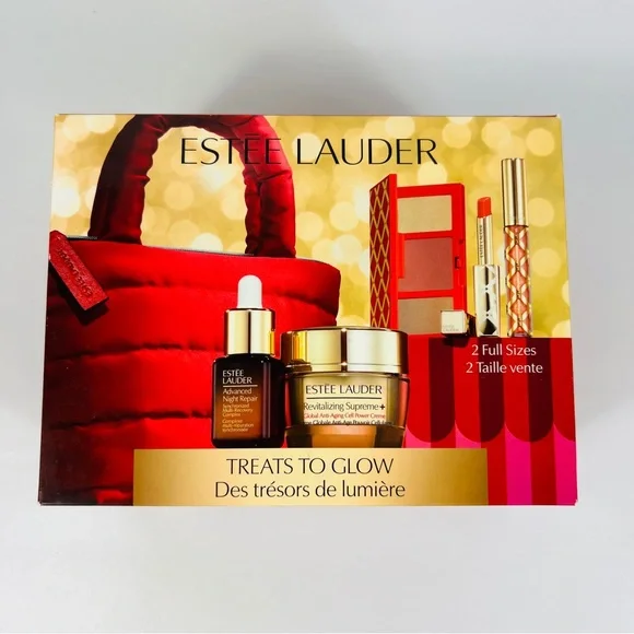 Estée Lauder 6 Piece Set "Treats To Glow" (2 Full Sizes) NIB - Picture 3 of 12
